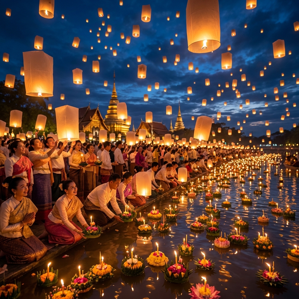 Traditional Thai dancers in vibrant costumes, showcasing the artistic heritage of Thailand